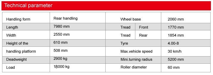 freight pallet trailer 6 technical specification