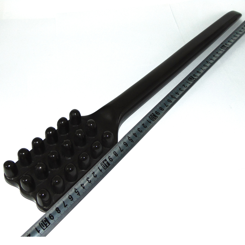 Elongated Bianstone Meridian Brush Massage Stick