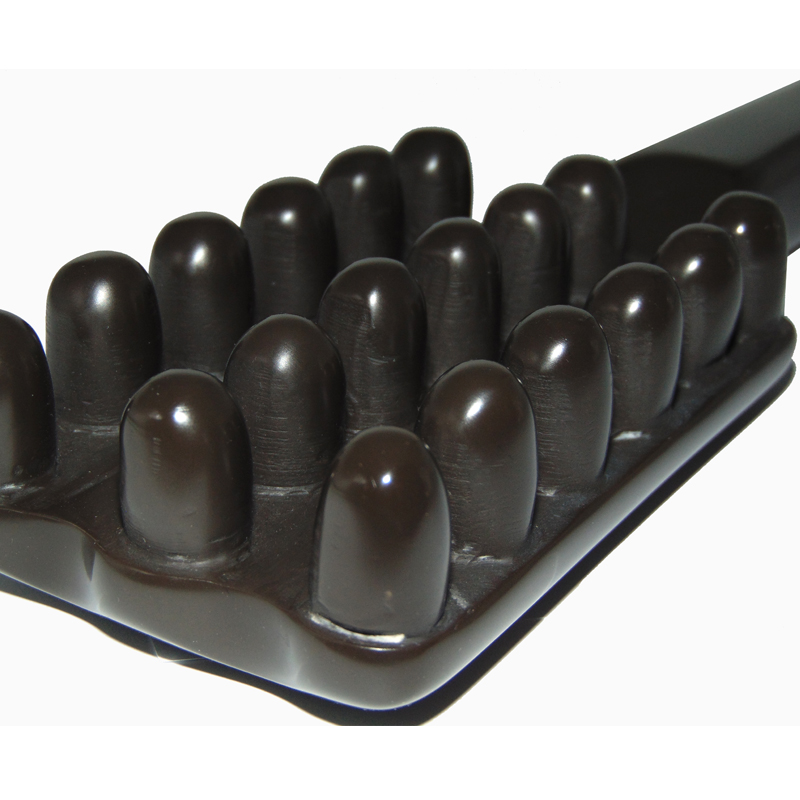 Elongated Bianstone Meridian Brush Massage Stick
