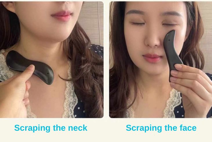 S Shape Bian Stone Facial Scraper Use on the face and Neck