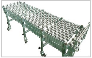 Flexible skate wheel conveyor