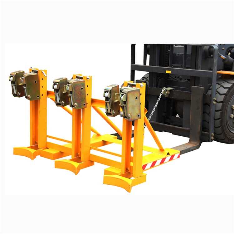 Heavy Duty Gator Grip Forklift 3 Drum Grabs Double Grip Head Type DG1080B