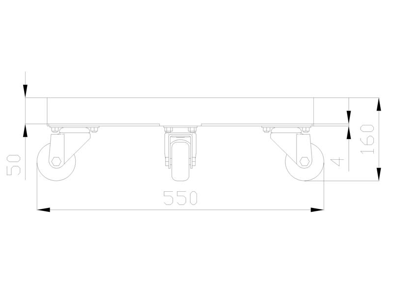 Round Drum Dolly SD30 Drawing with dimension