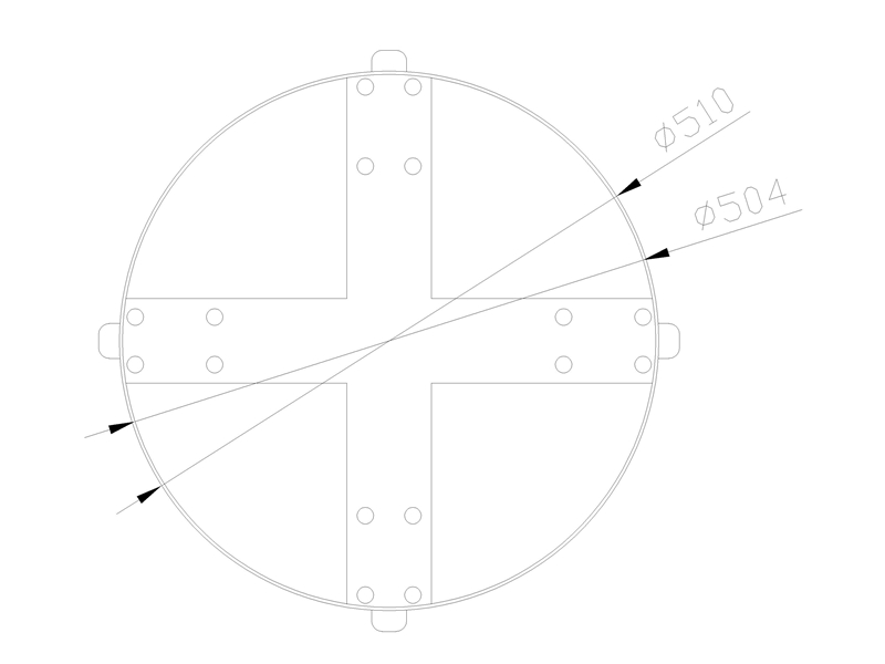 Round Drum Dolly SD30 Drawing with dimension