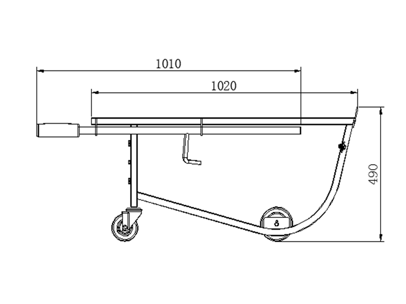 Heavy Duty Wheels Drum Cradle With Steel Handles DF10 drawing