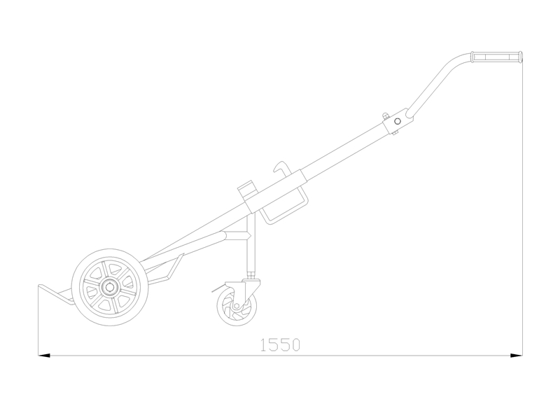Portable Mechanical Oil Drum Trolley DE400 drawing