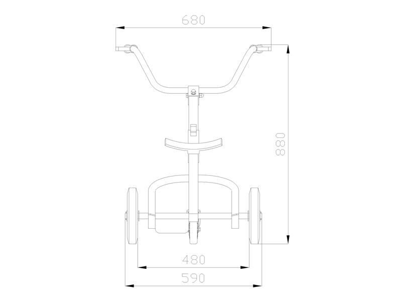 Portable Mechanical Oil Drum Trolley DE400 drawing